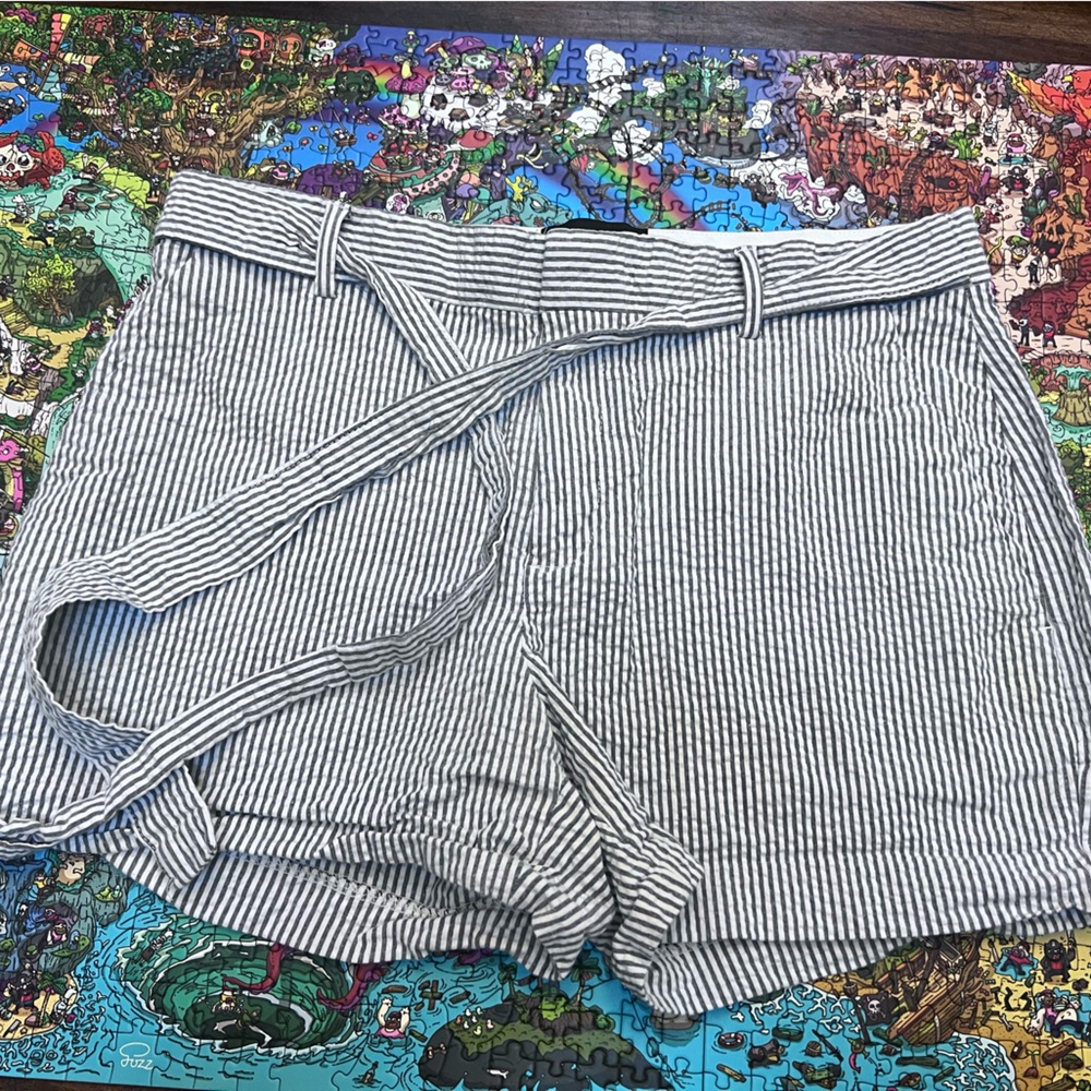 Banana Republic Striped Blue and White Shorts